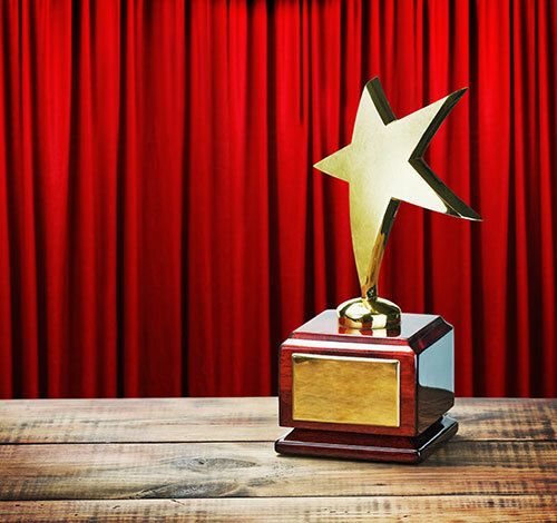 Gold Star Award Trophy